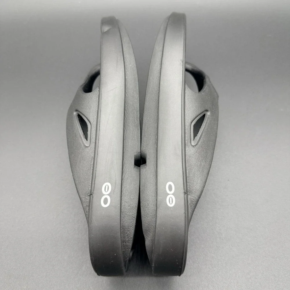 OOFOS OOriginal Recovery Sandals Men's 7 Women's 9 Black Thong Flip Flops